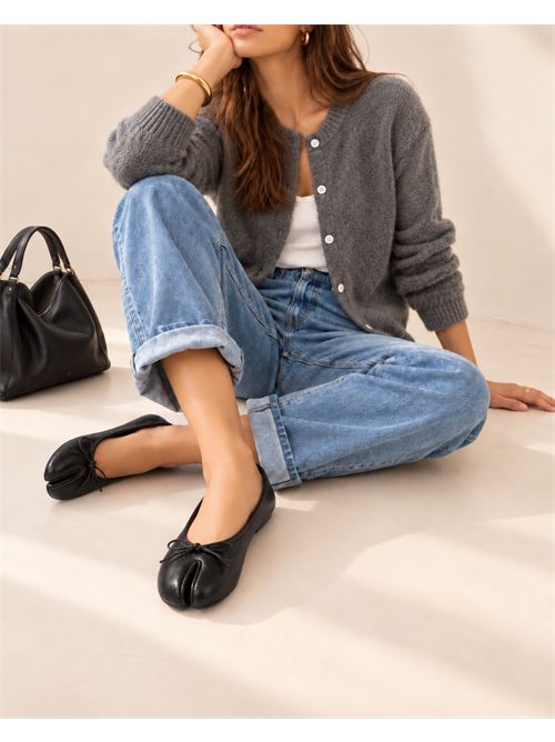 Ballerina Tabi in pelle nappa nera IL LACCIO | 5462NAPPANERO